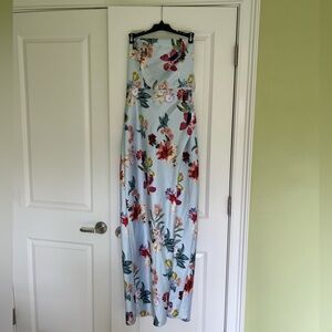 BHLDN Anthropologie Floral Strapless Dress